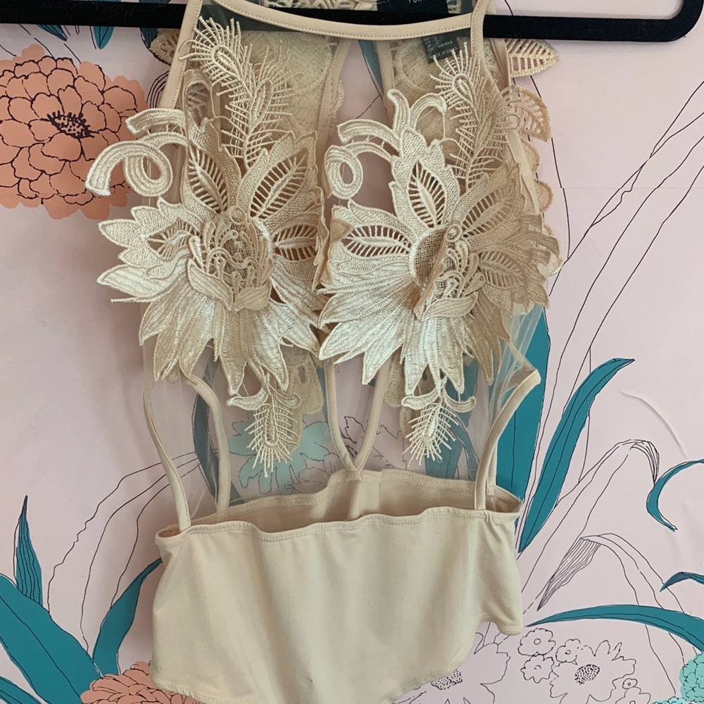 Nude Forever 21 Bodysuit